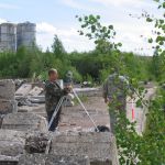 Начальник топографической партии Омелин А.В. Полевая приемка инженерных изысканий.